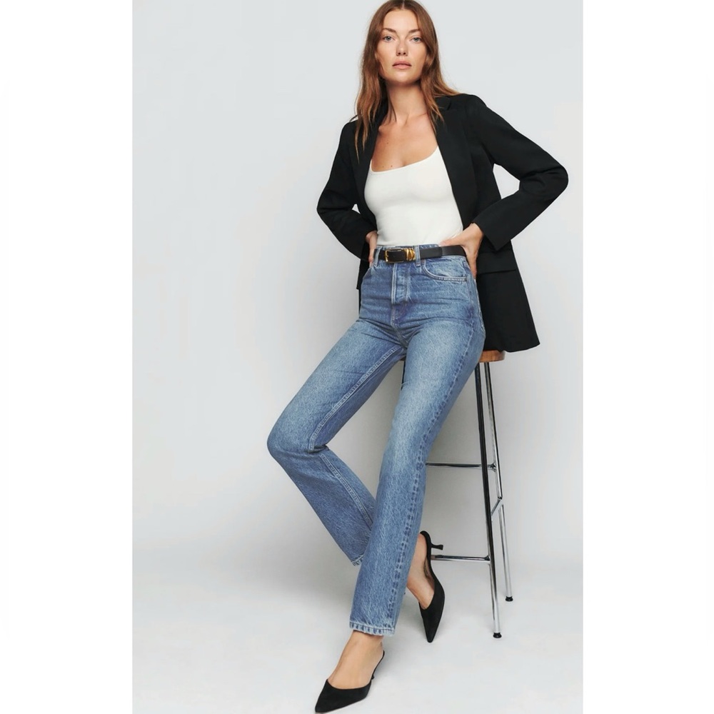 Reformation Cynthia High Rise Straight Jeans